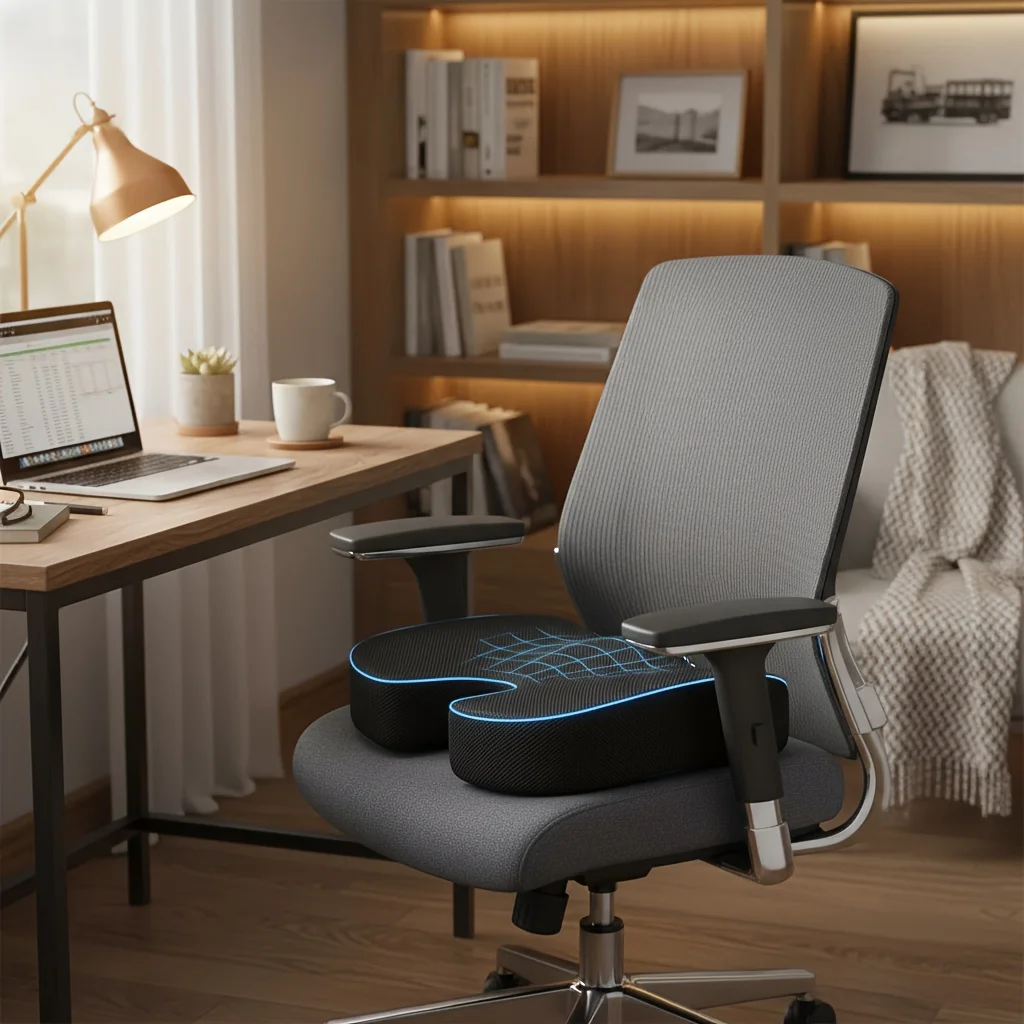 1pc Memory Foam Slow Rebound Support Cushion, Long Sitting Hip Protection Pad, Suitable for Office Chair Seat Cushion