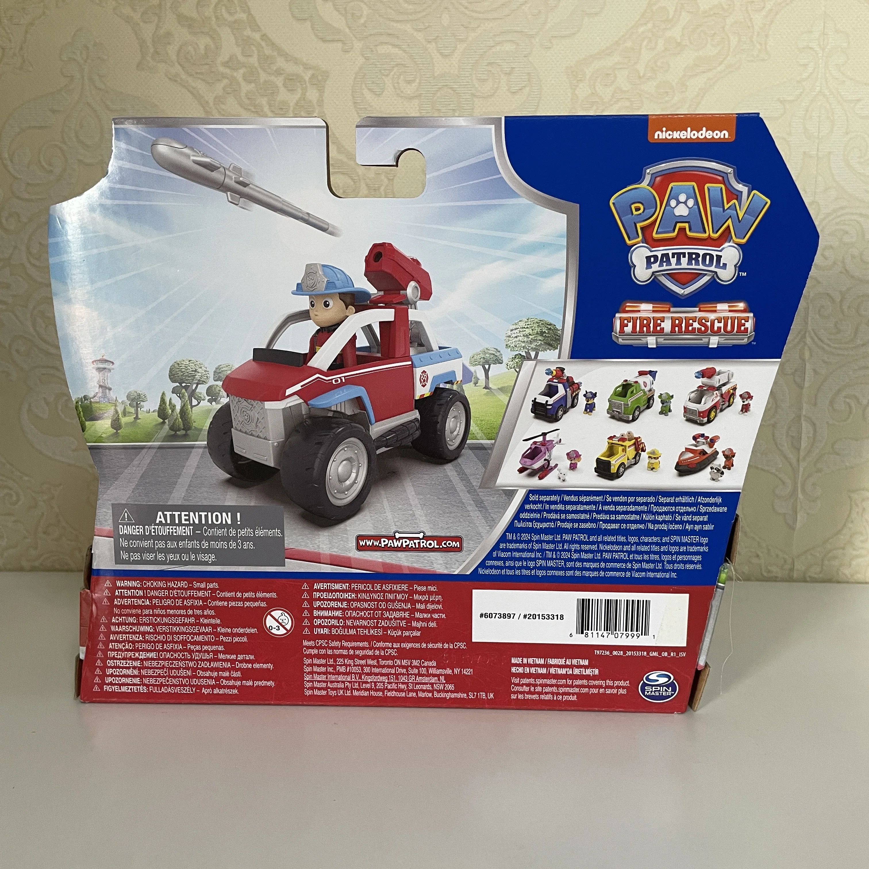 100% Original Paw Patrol sauvetage incendie Ryder Chase Marshall Rocky Zuma éclat Skye figurine jouet enfants anniversaire noël cinquante