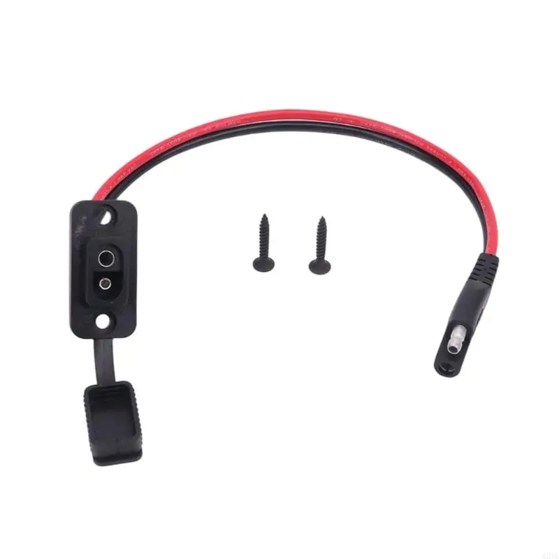 2-Hole Automotive Panel Power with Copper-Core Wiring Attached Hinged Cover for the Opening and Wiring Tasks