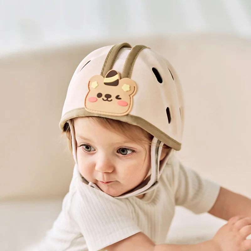 

Защитный шлем для малышей, подушка из ЭВА, защитная шапка для головы, дышащая регулируемая мягкая посадка для ползания, прогулок 6-24 месяцев