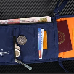 Bolso multifuncional todo en uno con cuerda para pasaporte, tarjetero para tarjetas de crédito, Keypack, Cartera de viaje para teléfono para hombres y mujeres