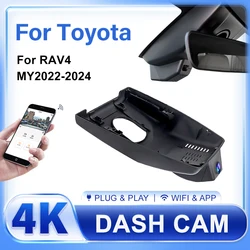 Nieuwe Plug En Play Dash Cam Camera Wifi Auto Dvr Hd Video Recorder Voor Toyota Rav4 2022 2023 2024 Auto-Accessoires 4K 2160P Dashcam