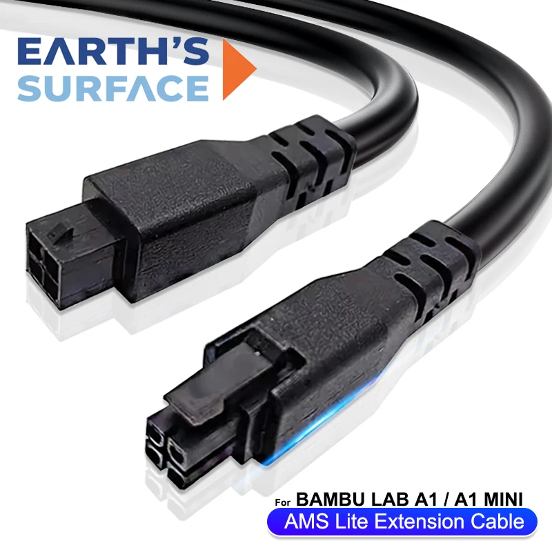 

3D Printer Parts for Bambu Lab AMS Lite 4-pin Extension Cable For Bambulab A1 A1 Mini Male to Female Extension Cable for Bamboo