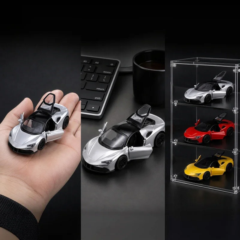Simulation Metal Supercar Replica, Multi Colors Option, Tabletop Decor for Hobby Collection