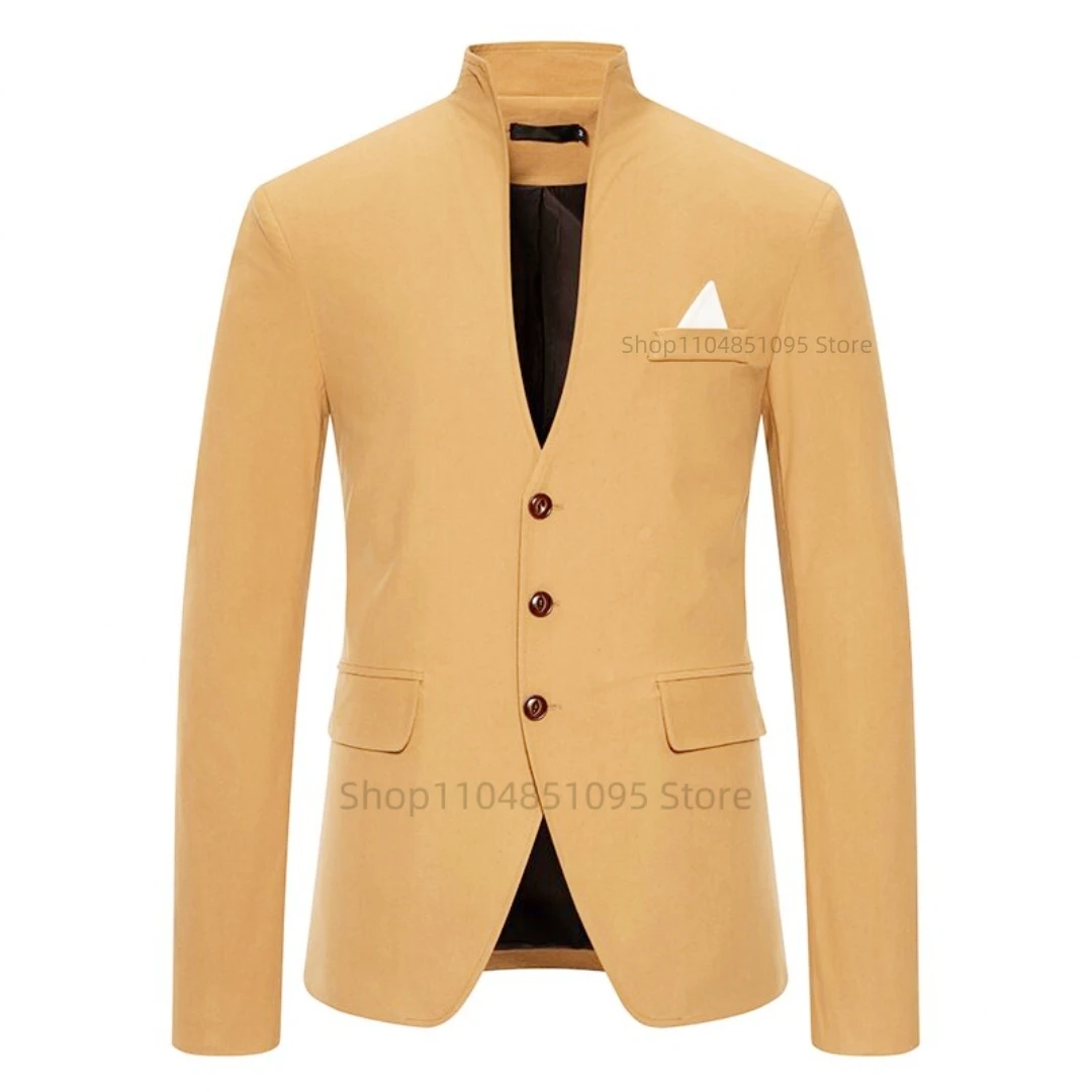 New Style Solid Blazer for Men Fashion Wedding Jacket Smart Casual Business  Best Man Suit Jacket Formal Only One Coat for Party - AliExpress 200000343