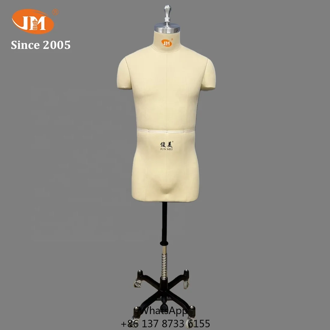 

2016Custom Men's Upper-Body Half Body Fiberglass Dress Form Standing Pose Professional Tailoring Adjustable Accurate Garment