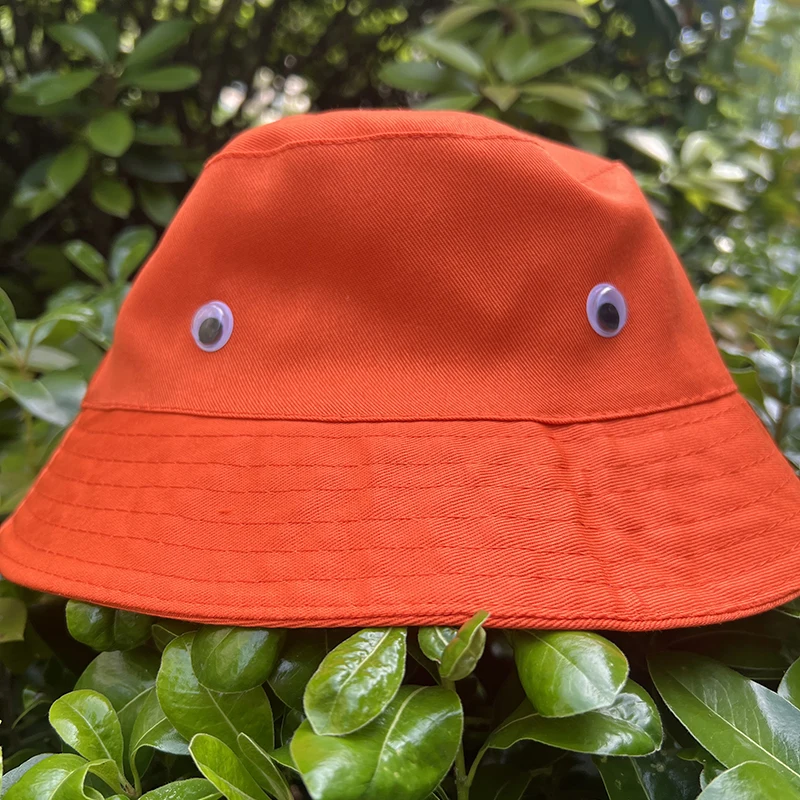 

New The Big Lez Show Fisherman Hat Orange Stitched Big Eyed Hat With Cute Sunshade Sassy The Sasquatch Women Men Hat For Outdoor