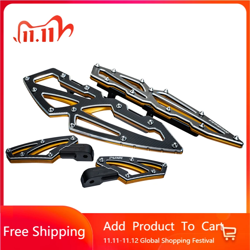 

STLF GASHOO Motorcycle Accessories Rider/Passenger Foot Board Aluminum New Retrofit/Upgrade Fit Touring FL Softail Pedal Plate