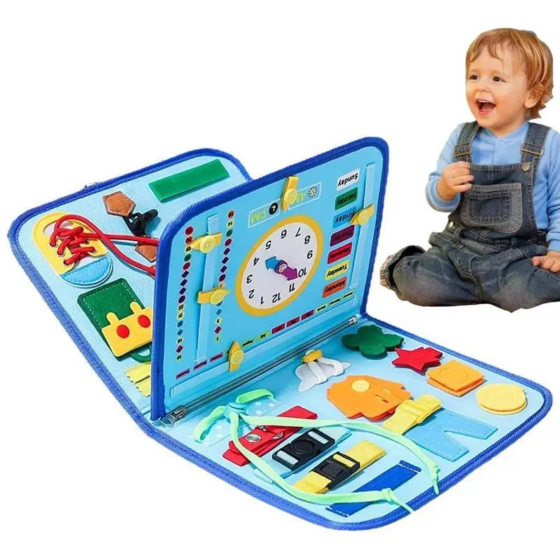 Busy Boards Sensory Toys Ocean Design Car & Airplane Activities Montessori Busy Boards Book Toy Preschool Educational Toy