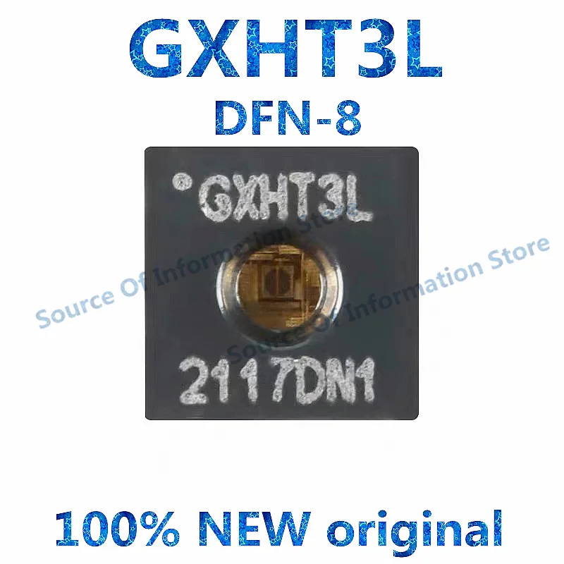 

5PCS GXHT3L DFN-8 Digital Temperature And Humidity Sensor Chip I2C interface ±0.5℃/0-100%RH