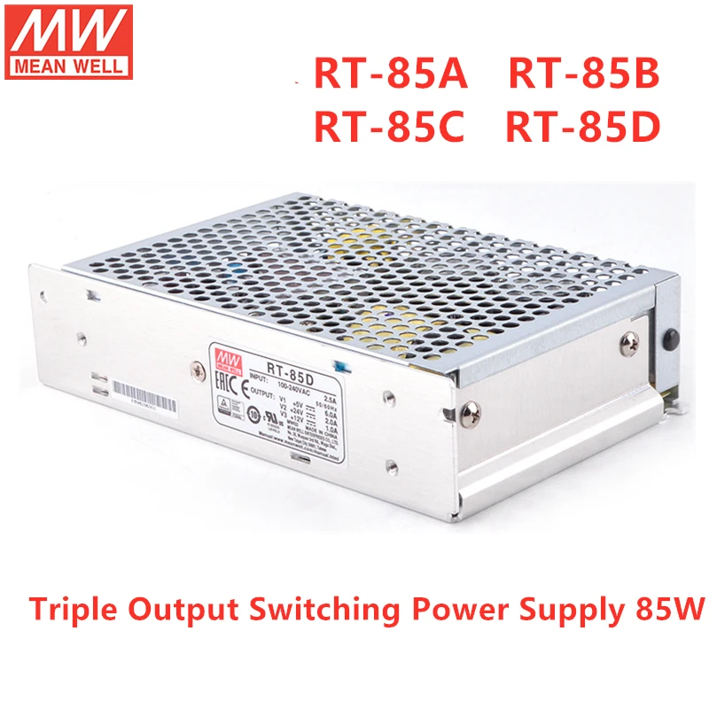 MEAN WELL RT-85 Series Triple Output Switching Power Supply 85W RT-85A RT-85B RT-85C RT-85D