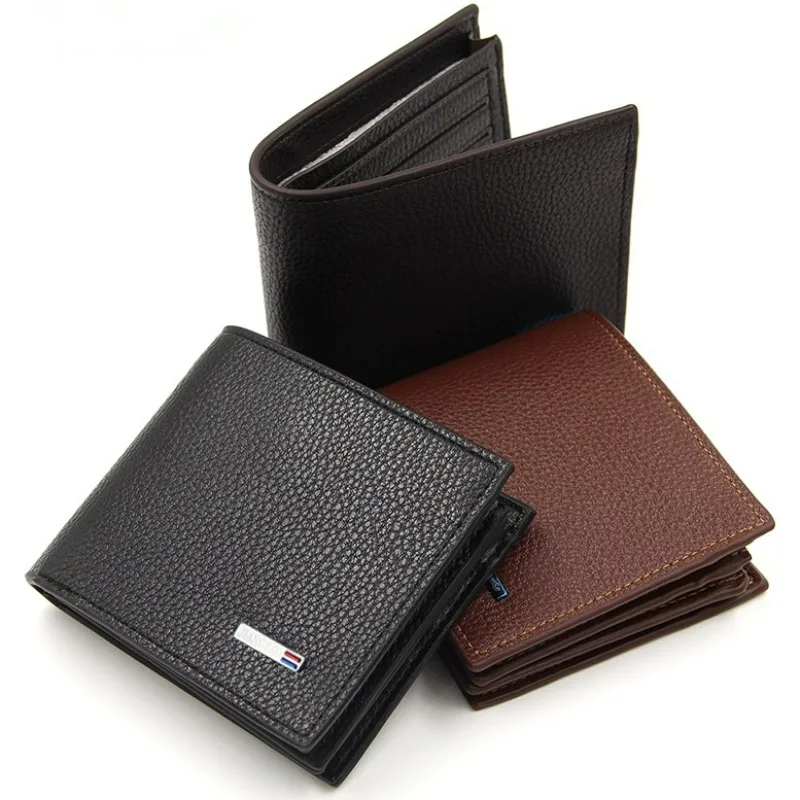 

New Classic Men Purse Coin Wallet Business ID Cards Holder PU Leather Multiple Slot Casual Large Capacity Dollar Coin Money Bags