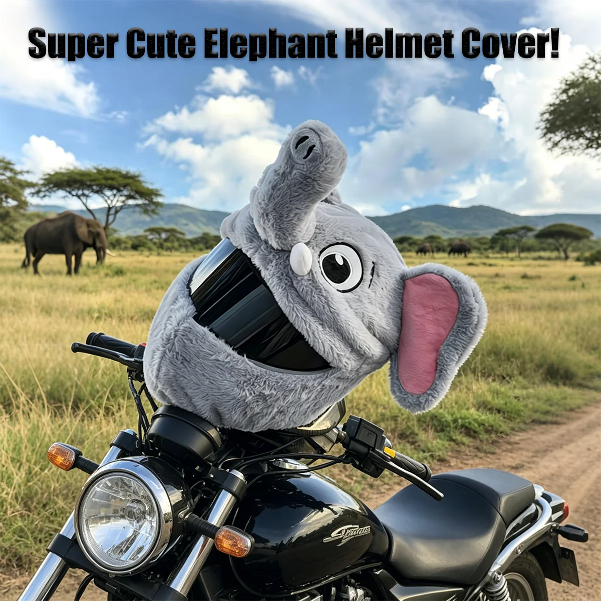 Motorcycle Full Helmet Cover Cartoon Plush Animal Helmet Cover Fabric Protection Funny Helmet Cover Motorcycle Accessories