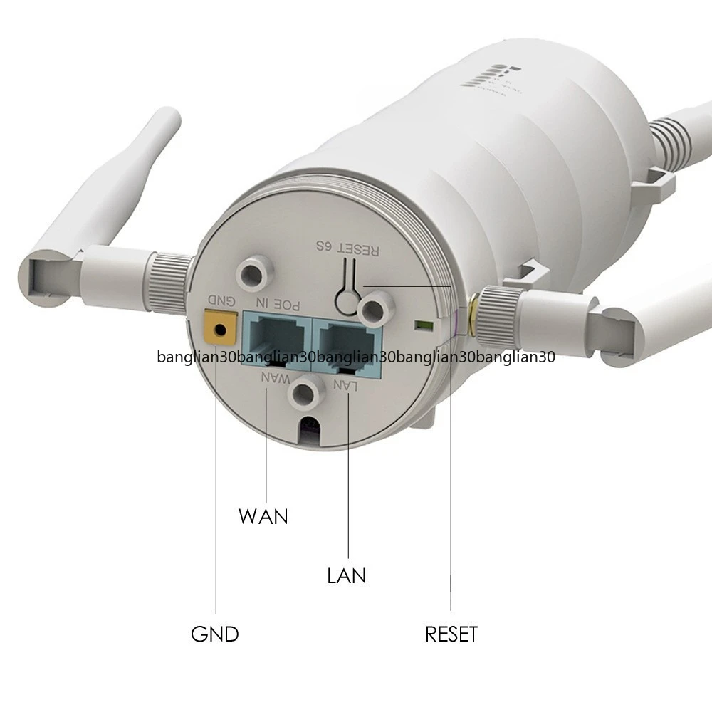 Dual Band High Power Outdoor Repeater, Router POE Cable AC1200Mbps