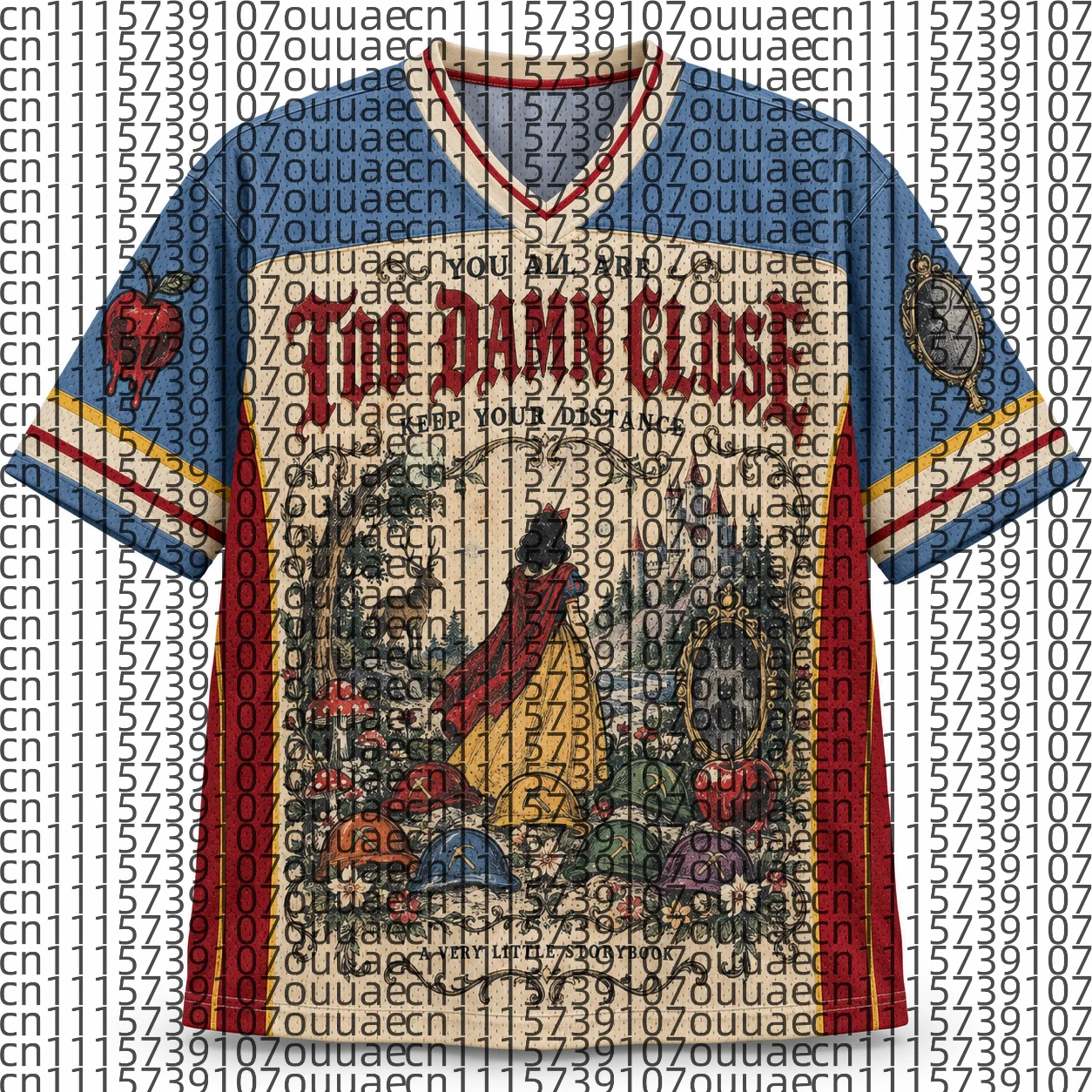 2026 Popular 80s Themed Sports Fashion Short Sleeved V-neck Mesh Streetwear Retro Band Movie Game Fan Gift T-shirt