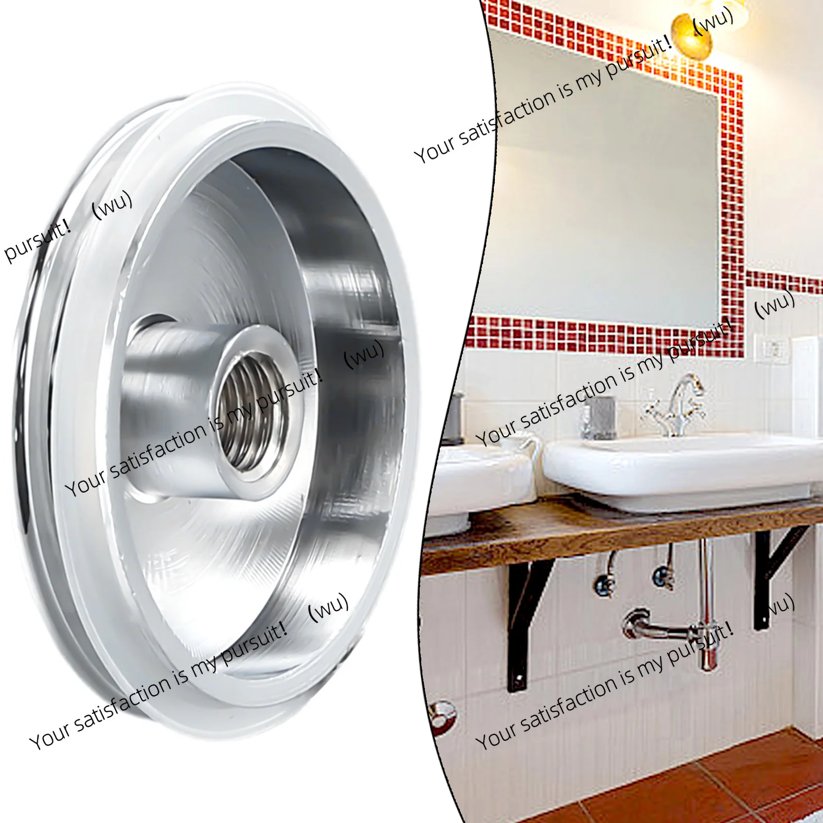 1 x 38mm replacement sink with easy pop-up click chrome sink strainer