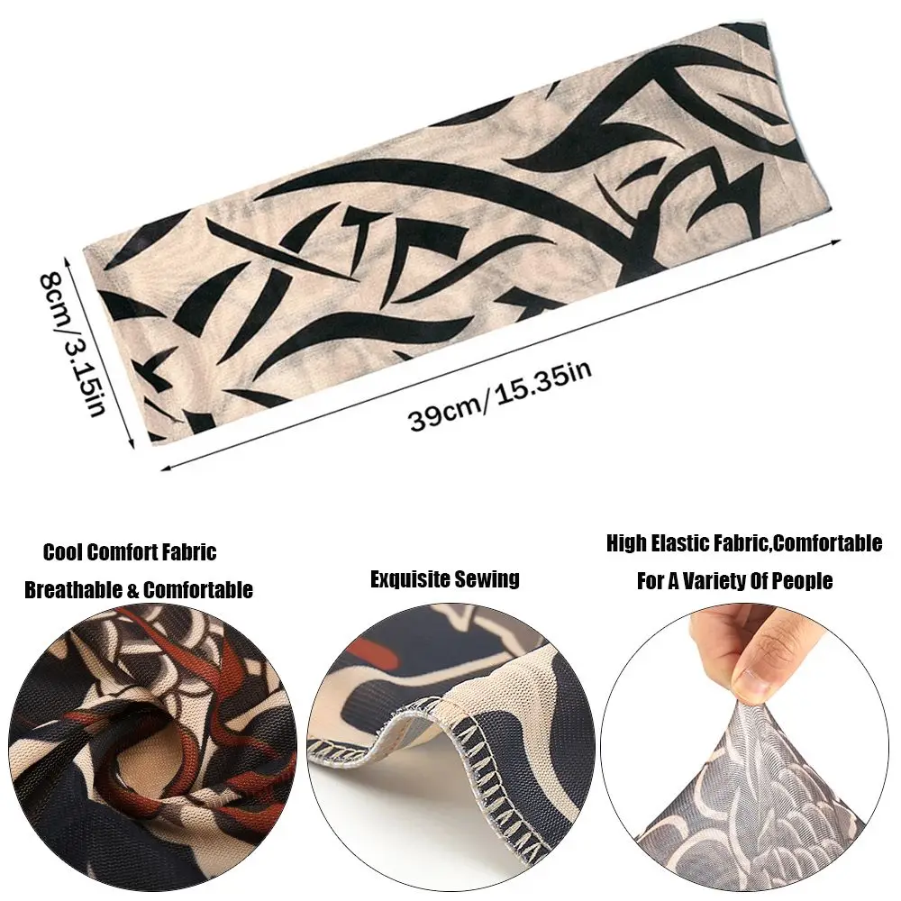 1Pcs New Sportswear Outdoor Sport UV Protection Basketball Flower Arm Sleeves Arm Cover Tattoo Arm Sleeves Sun Protection