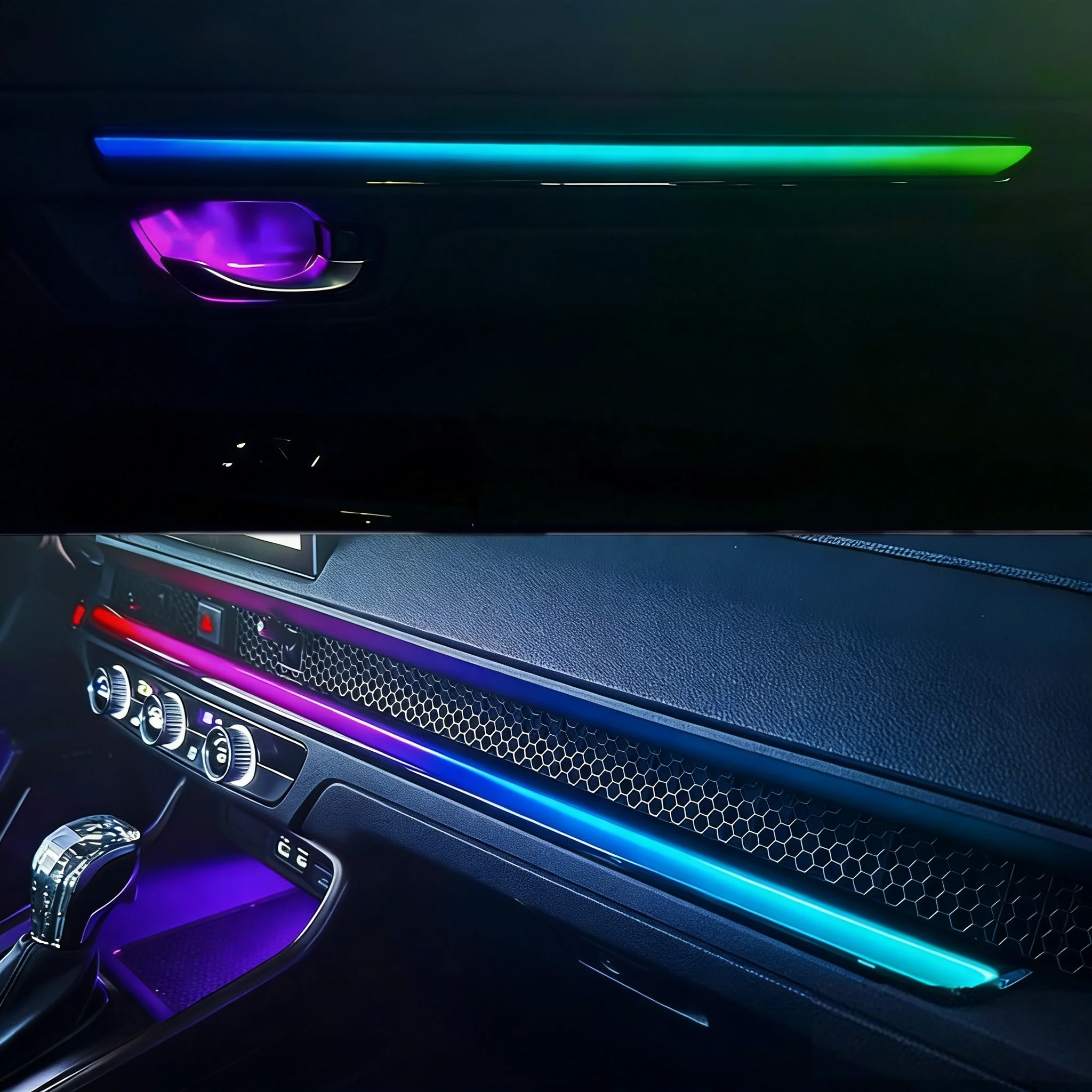 NewSJC 64 Colors Dynamic Symphony Car Ambient Light for Honda CR-V 2023-2025 Car Interior Light Kit Accessories for Auto Upgrade