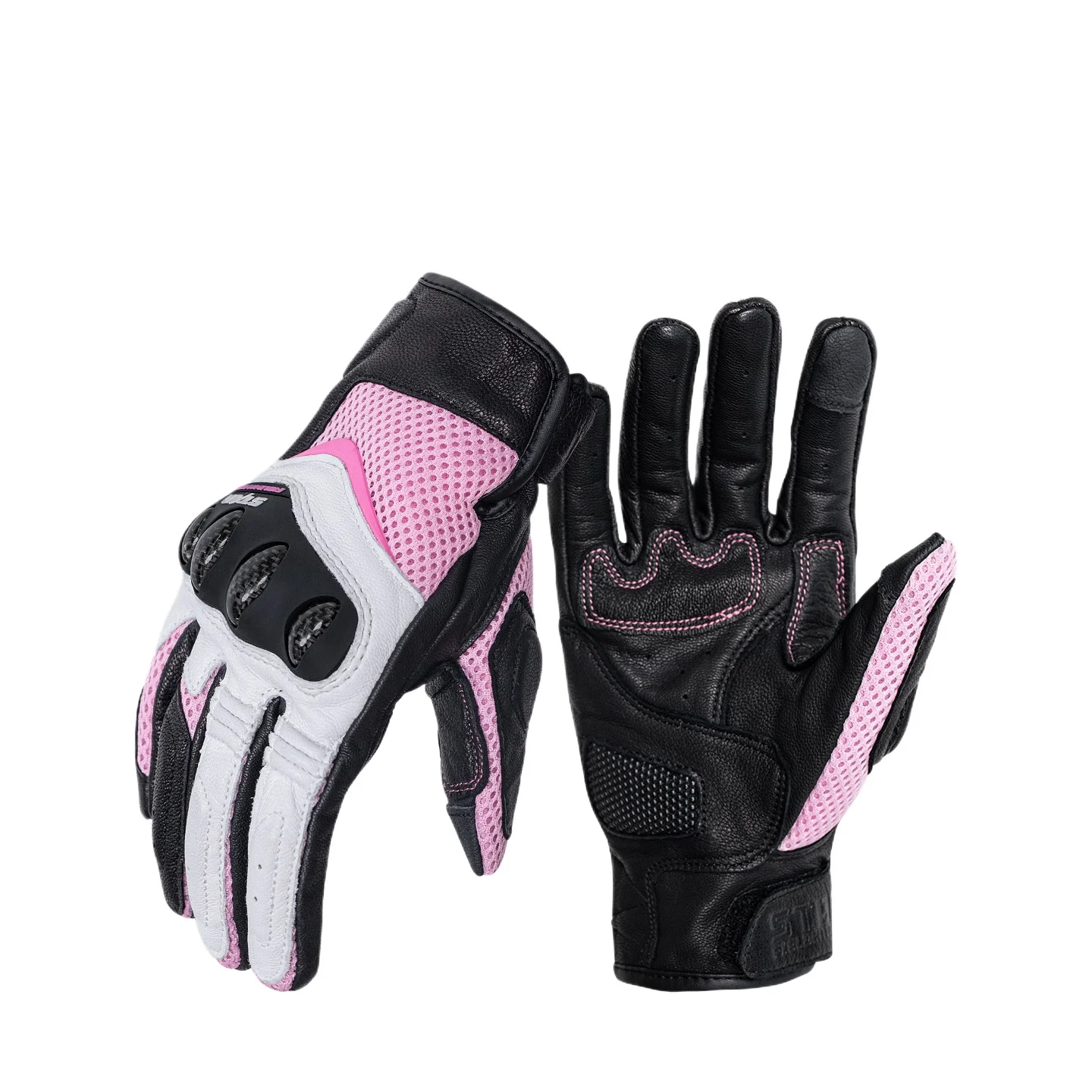 STAR FIELD KNIGHT SKG-548 SKG-549 Women Motorcycle Gloves Goatskin Leather Breathable Mesh Touchscreen Full Finger Riding Gear