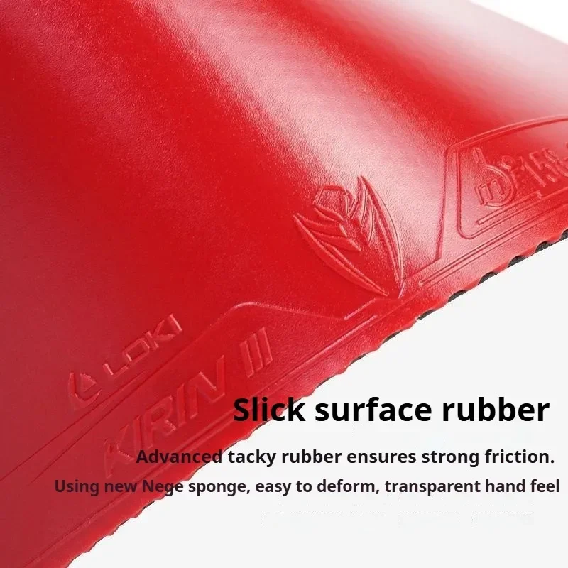 LOKI Kirin K3 5-layer Solid Wood 2-layer Carbon Table Tennis Racket Blade&Kirin K3 Non-Tacky Rubber Table-tennis Rubber Sheet
