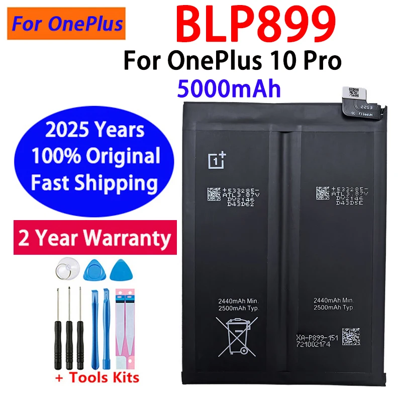 1x BLP899 2x2500mAh 18.88Wh Replacement Battery For Oneplus 