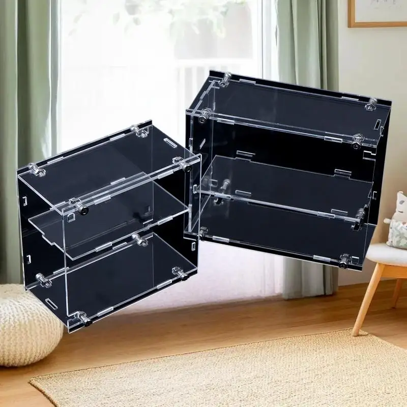 

1/64 Model Cars Acrylic Display Case Fit For Mini Size MiniGT Tomica Assembled Dust Proof Box Cabinet Toy Vehicles