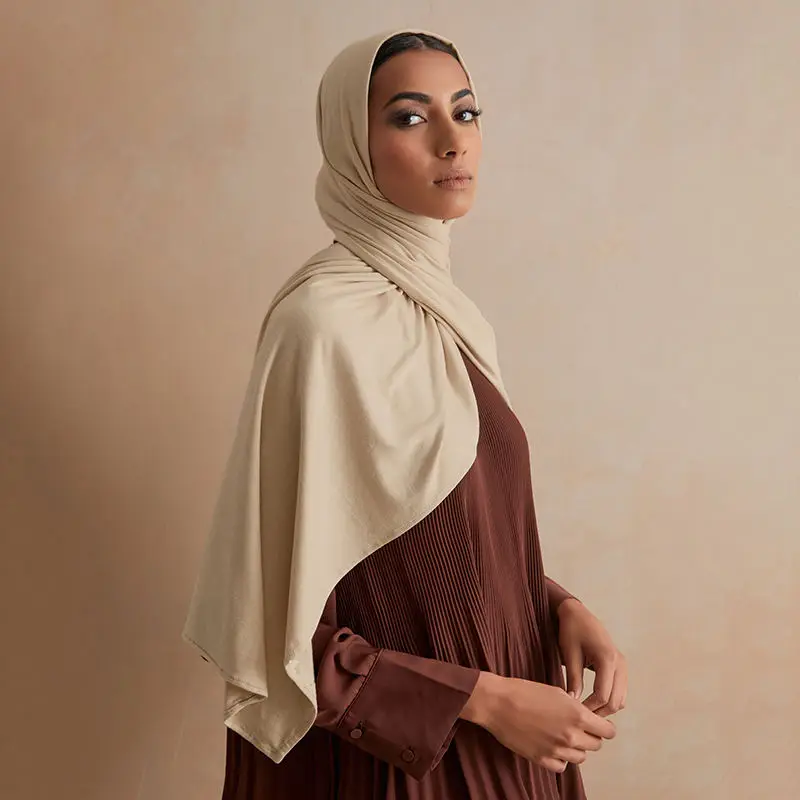 Sciarpa Hijab in Jersey da donna con scialli avvolgenti in testa Hijab musulmano in seta di latte all\'ingrosso