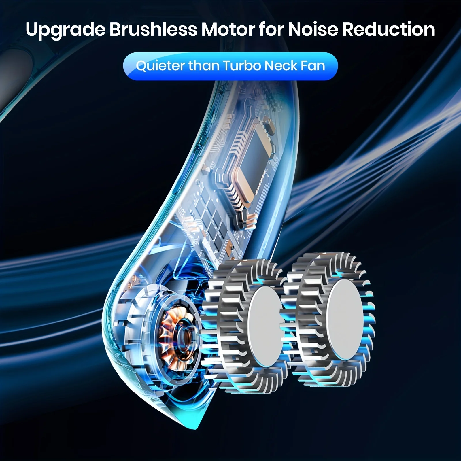 Hanging Neck Small Fan, Portable Mini Lazy Person Hanging Neck USB Mute Cute Carry-on Small Mini Student Children Kitchen Net Ce