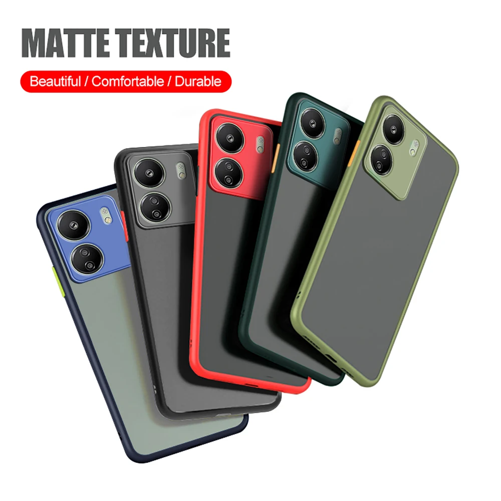 Transparent Matte Clear Phone Case For Xiaomi Poco C65 4G Camera Lens Protection Back Cover For Poco C65 C 65 65C PocoC65 6.74in