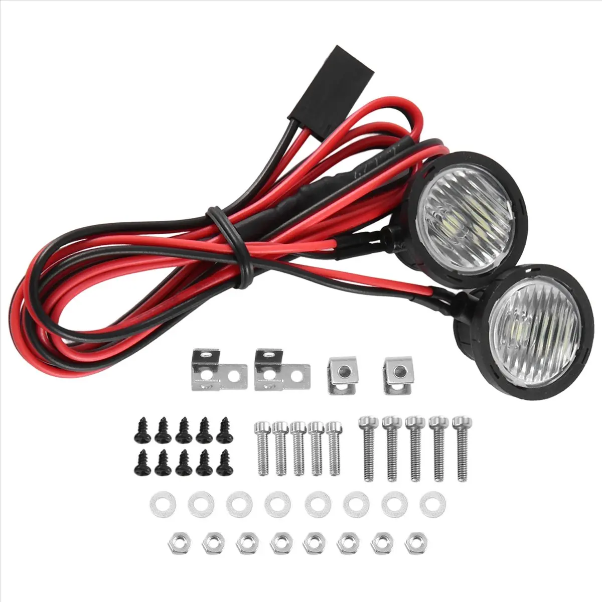 L79A 2PCS LED Lights Bright Headlights Spotlight for 1/10 RC Crawler Car TRX4 TRX6 SCX10 90046 Wraith RR10 VS4-10