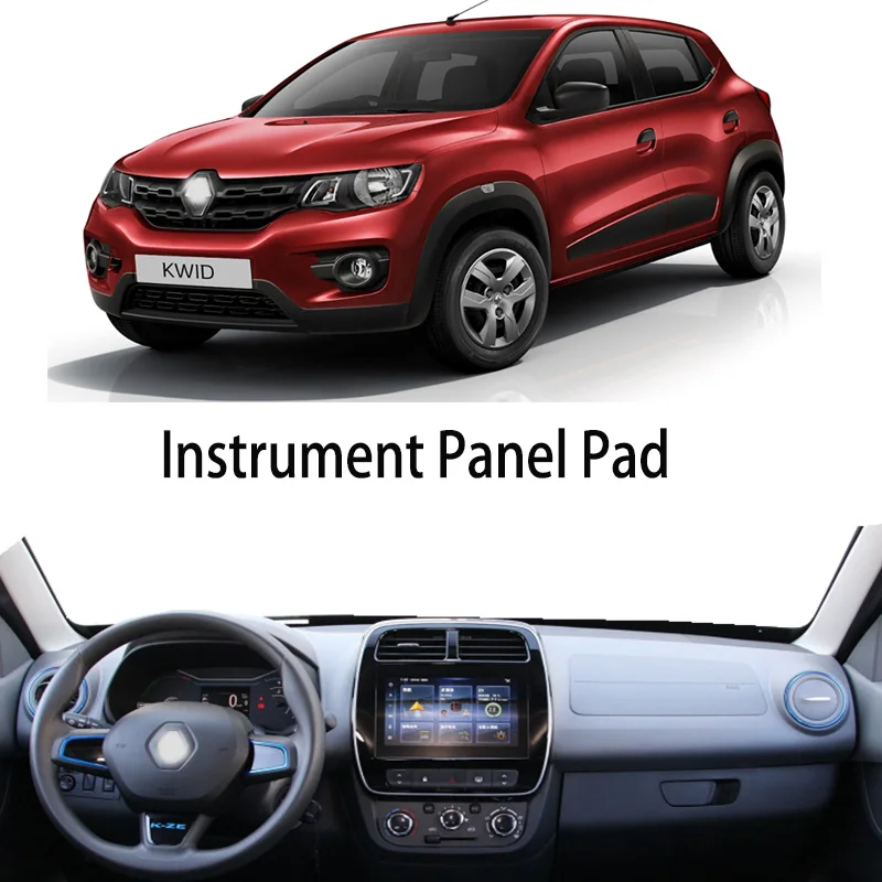 For Renault Kwid Car-Styling Dashmat Dashboard Cover Instrument Panel Insulation Sunscreen Protective Pad Ornaments