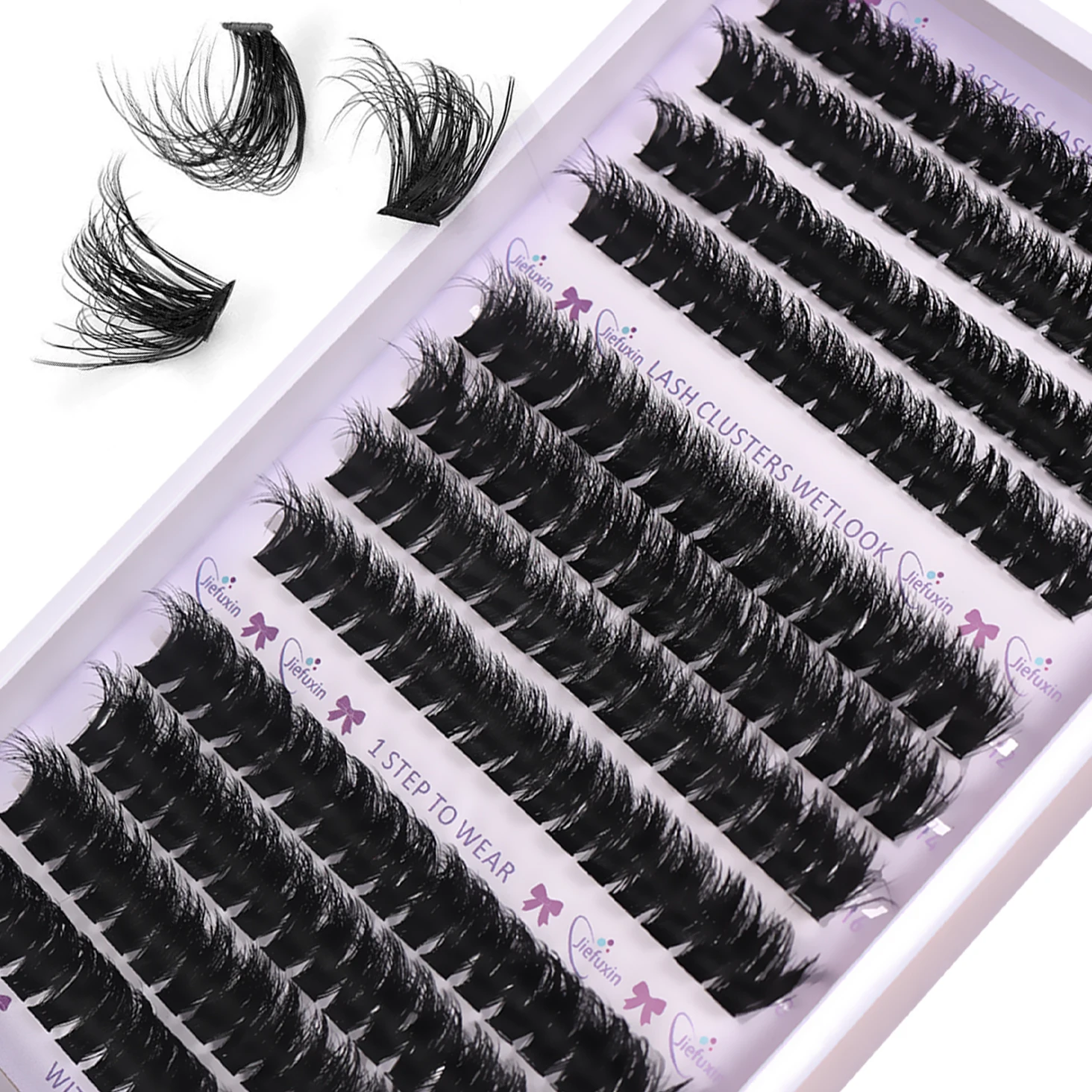 Cluster-Wimpern D-Curl Flauschige Einzelwimpernverlängerungen DIY Manga Falsche Wimpern Weich für Anfänger Tägliches Augen-Make-up – Detail 3