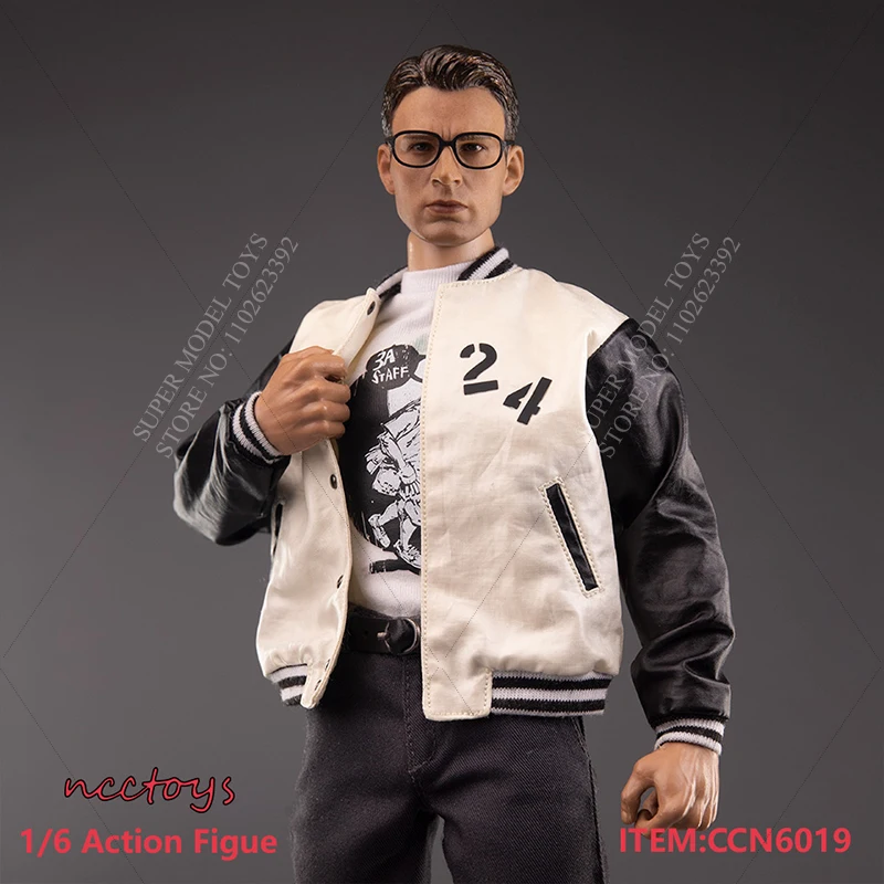 Nctoys CCN6019 1/6 Scale Soldier Clothes Casual Fashion Unisex Retro Baseball Jersey Fit 12-inch Action Figure Model Doll