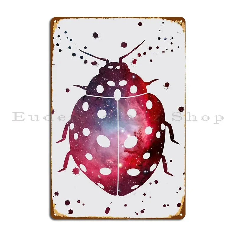 Ladybug Nebula Metal Plaque Wall Cave Club Create Designs Wall Cave Tin Sign Poster
