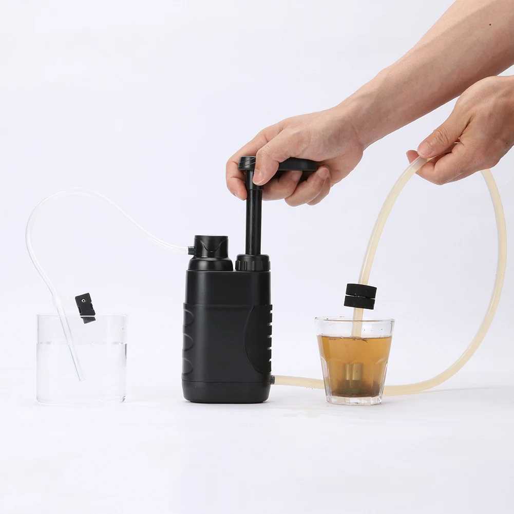 1400 مللي/دقيقة منقي مياه الشرب معدات تصفية المياه المحمولة تعمل باليد تصفية المياه بقاء للبقاء في حالات الطوارئ