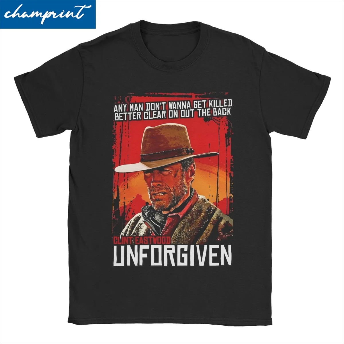 Men Women T-Shirt Clint Eastwood Unforgiven Red Dead Redemptions Cotton Tees Short Sleeve T Shirts Round Collar Clothes Big Size