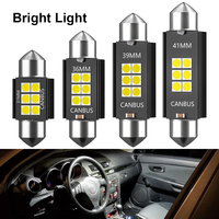 2/10 PCS C5W Festoon LED Bulb Canbus 31/36/39/41MM 12V 6SMD 6500K White Car Interior Reading Dome Map Trunk License Plate Lights