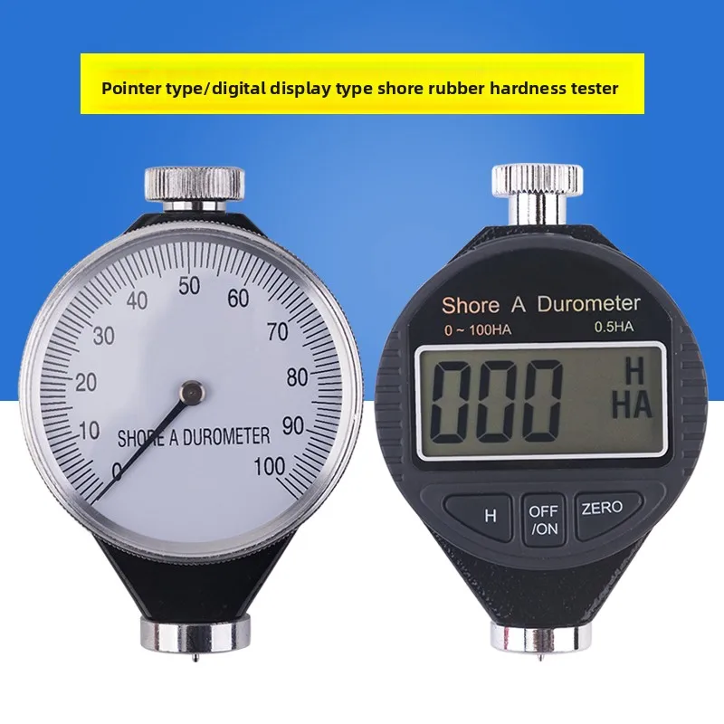 Dial/Digital Shore A/C/D/O Durometer Hardness Tester – 0-100HA/HC/HD/HO Gauge for Rubber, Tire, Plastic, Foam, Leather