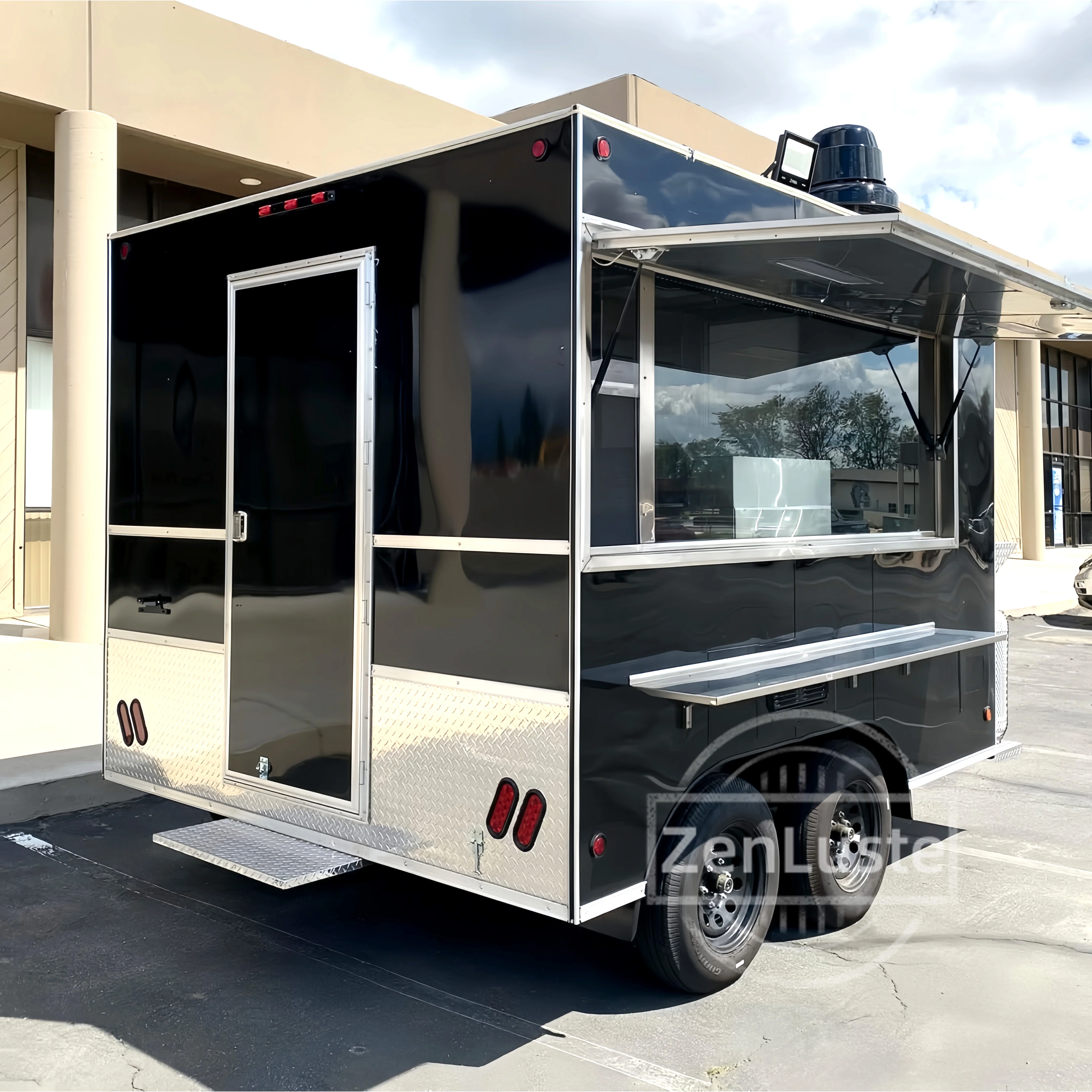 

Food Truck Trailer Mobile Kitchen for Hot Dog Ice Cream Burger Food Chart in Sale with Full Equipment