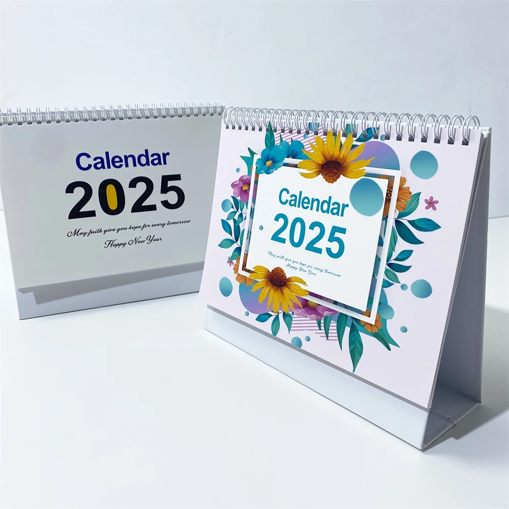 Desk 2025 Calendar Dual Side Coil Book Annual Schedule Organizers To Do List Monthly Daily Planner Home Office School Supplies