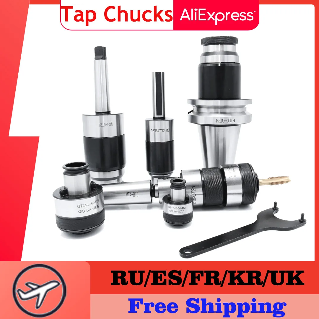 Tap Chucks Overload Protection MORSE Tapper MT2 GT12 BT30 BT40 NT30 NT40 GT24 MT3 GT12 MT4 Tapping Chuck CNC Machine Collet