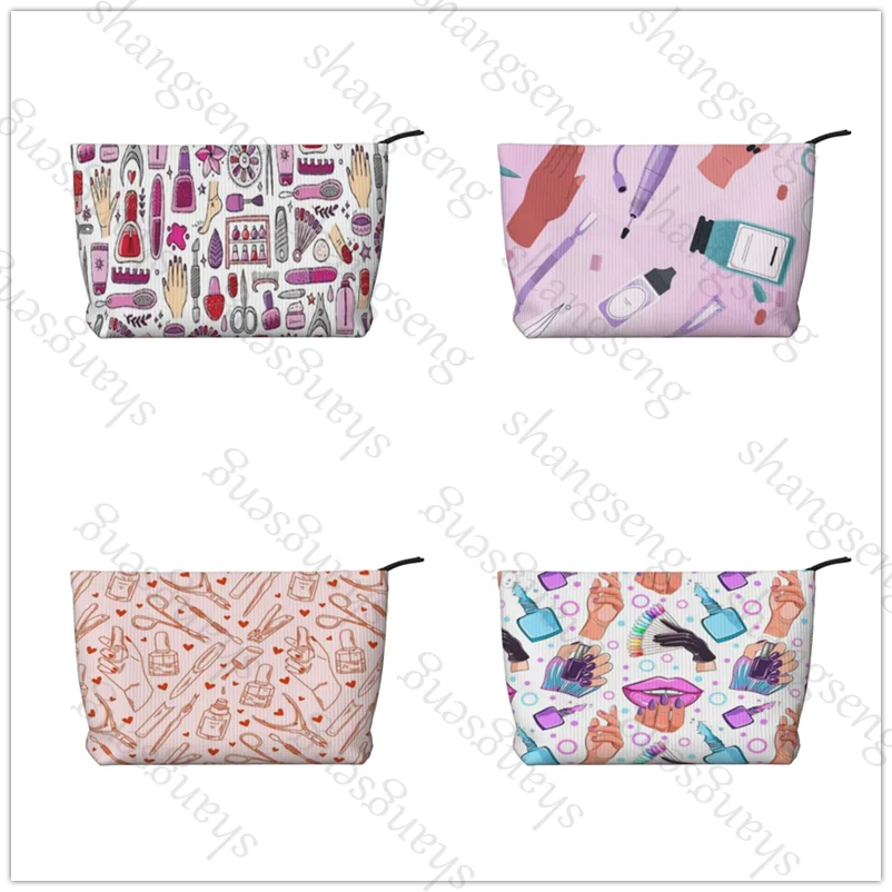 

Cosmetic Bag Toilet Storage Bag Women's Box Luxury Travel Zipper Corduroy Print Storage Bag Gift Manicure Tools printing