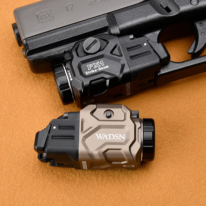 Latarka taktyczna WADSN Metal PX1, mocowana na szynę Picatinny 20mm, do Glock 17 G18 G19, lampa Scout, akcesoria do Airsoftu TTI