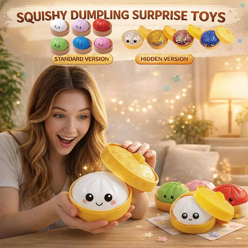 New Creative Simulation Baozi Surprise Blind Box Fingertip Decompression Toy Soft Slow Rebound Steamer Gift Box Release Pressure