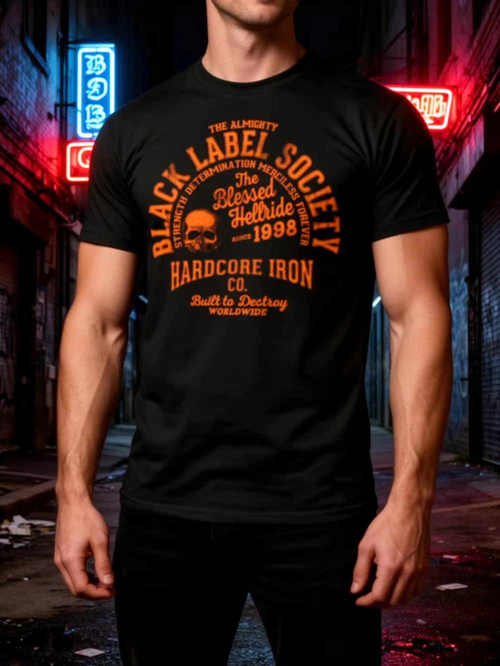 Black Veil Brides Heart Tee, Rock Band T-Shirt with Anatomical Chest Print & Gothic Back Quote, Band Fan Merch