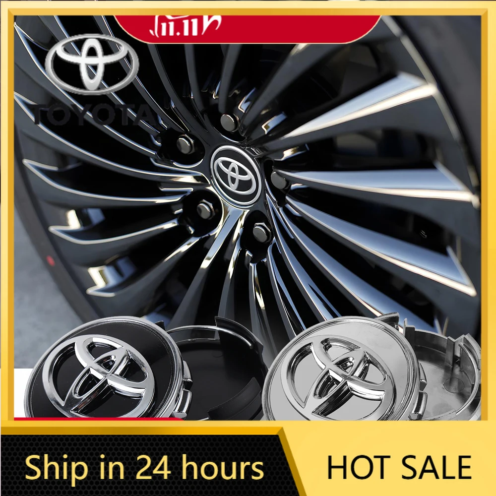 

Наклейки для автомобилей Toyota 2026 New, новые колпаки на диски Toyota 2026 New, 4 шт., 56/62 мм, оригинальные центральные колпаки для колесных дисков, заглушки для дисков Toyota