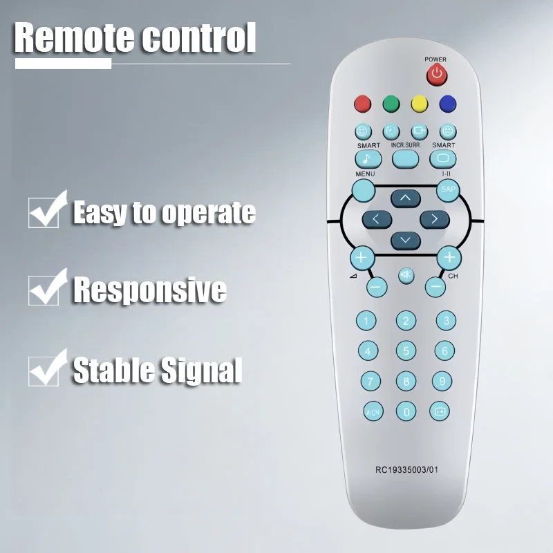 

Universal Smart TV Remote Control RC19335003/01 Easy-to-Use Replacement Remote Compatible with Philips Models