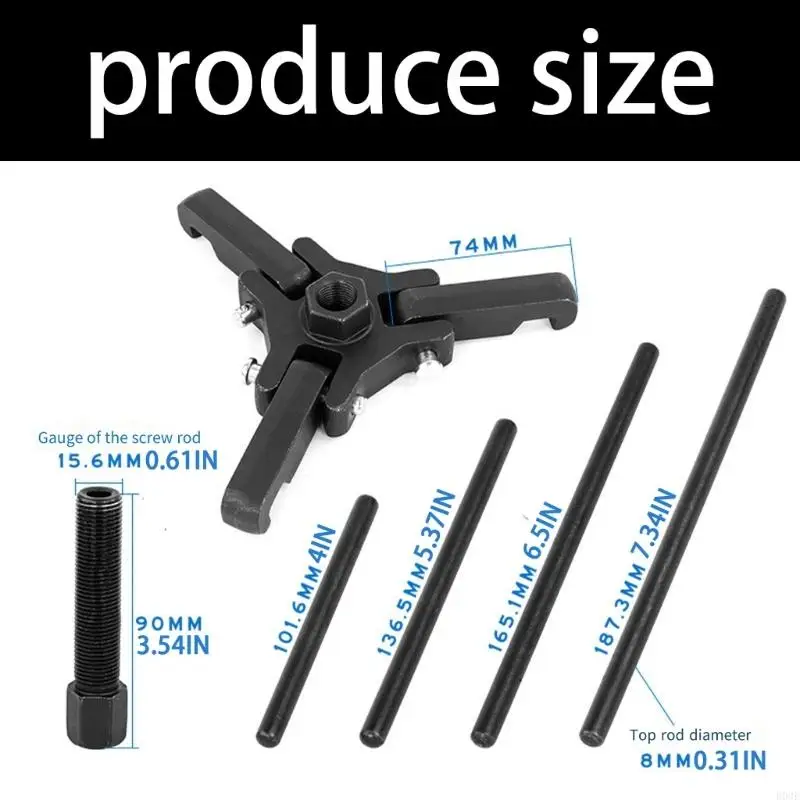 Robuster 3-Backen-Kurbelwellen-Vibrationsdämpfer-Abzieher aus starkem Stahl für präzises Entfernen B03E – Detail 6