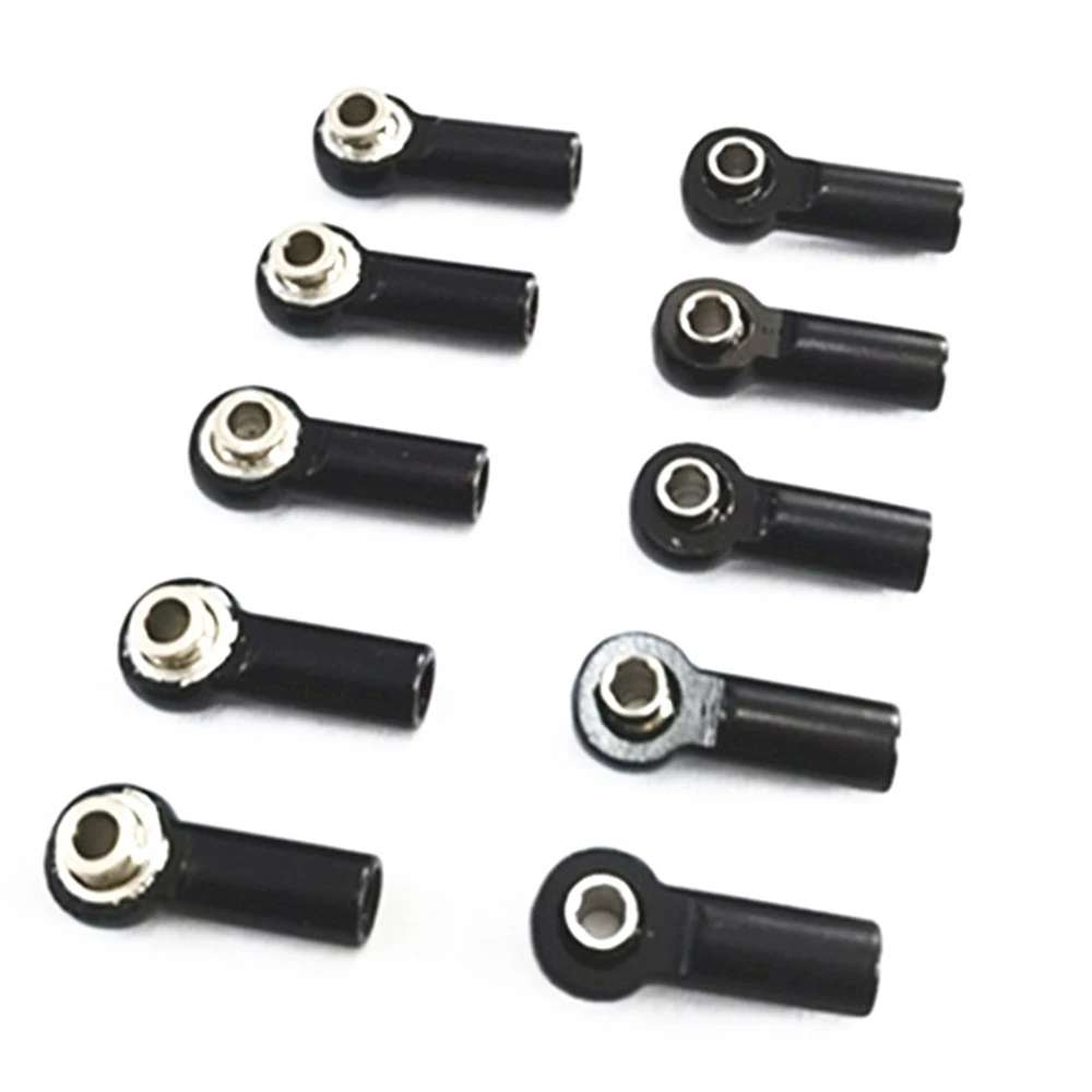 

10Pcs Metal M2.5 Link Tie Rod End Ball Joint for A959 12428 144001 C24 MN D90 MN99S RC Car Parts,Black