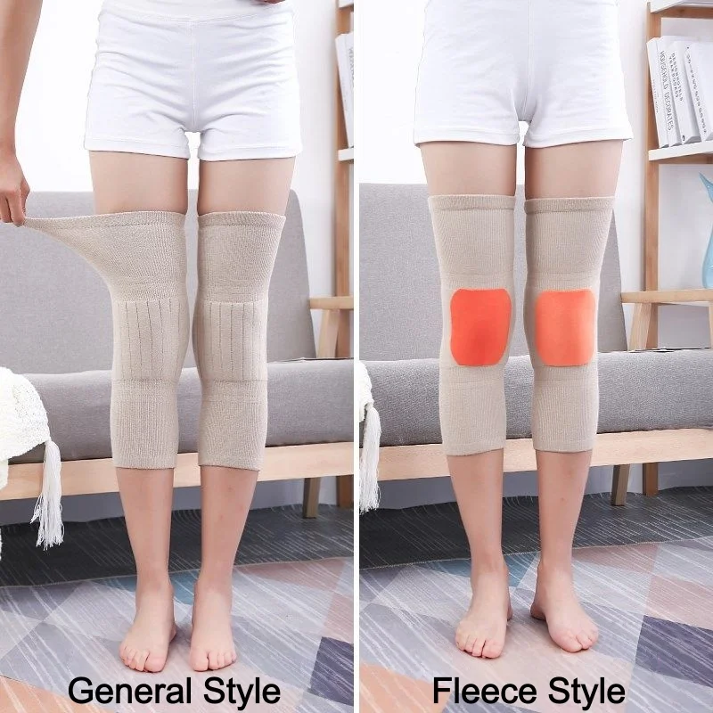 1 Pair Thickened Cashmere Knee Pads Unisex Winter Joint Leg Protector Cold-Proof Sports Seamless Knee Brace Support Kneepads